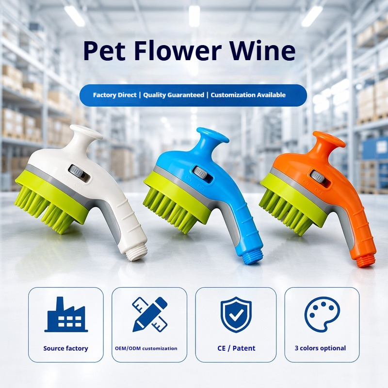 Pet Shower Sprayer Bath Brush for Dogs & Cats - Image 2